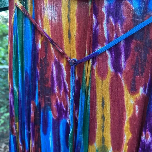 Sacred Threads Rainbow Y2K Hippie Boho Pride Dress - Picture 6 of 10